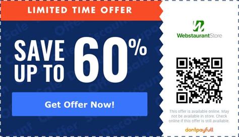 Save more by using our WebstaurantStore Promo Codes and get. . Webstaurantstore coupons